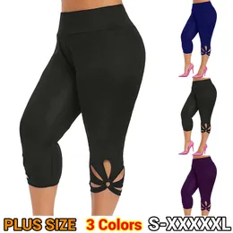 Yoga outfit S5XL Kvinnor Hög midja beskurna byxor byxor Elastiska bandage leggings Super Pant 230612