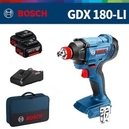 Sleutels Bosch 18V trådlös påverkan Driver/ Borstless Wrench Professional Electric Power Tool Set Impact Wrench Electric Drill GDX 180LI