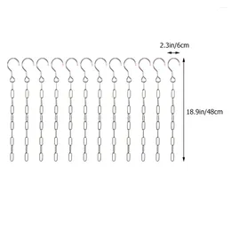행거 12 PCS 금속 의류 체인 옷장 공간 절약 주최자 체인 가정 48x6x0.3cm 셔츠은 스테인레스 스틸