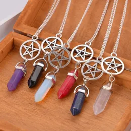 Keychain Tassel Hexagonal Prism Chakra Natural Stone Evil Eye Crystal Pendant Charms Keyring Jewelry Gifts Key Ring Chain