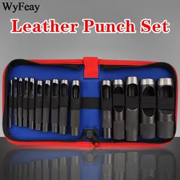 Watches 1Set Oxford Cloth Packaging Kit Hand Round Carbon Steel Leather Craft Hole Punch Puncher Watch Belt Band Plastic Rubber Tools