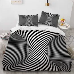 Defina a cama preto em preto geométrico de edredom xadrez twin king microfibra psicodélica spiral swirl colcha abstract arte de camas de cama z0612