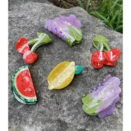 Haarspeldjes Vers Fruit Aardbei Watermeloen Kers Druif Accessoires Voor Vrouwen Pin Korea INS Tiara Geschenken