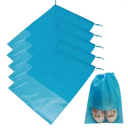 Alışveriş Çantaları Seyahat Ayakkabı Çantası İçin 5 PCS Bavul Düzenli Erkekler Kadın Çocuklar Depolama Organizatör Drawstring Kapatma Terlik Sabitlikler Sağlam Su Geçirmez