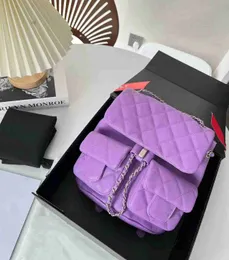 22p High-grade Fashion Cc Designer Bag Lady Handbags Wallet Card Holder Duma New Diamond Gold and Silver Hardware Caviar Large Capacity Backpack Bags