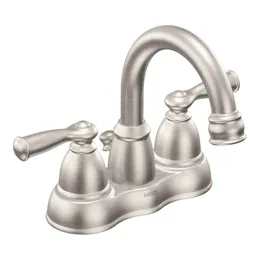 Moen Weylon Two Handle Spot Resist Brushed Nickel Centerset Bathroom Sink Faucet, 84790SRN