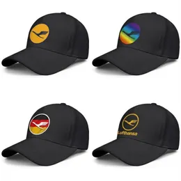 Lufthansa Airline Symbol Logo Mens and Womens Justerable Trucker Cap Design Sports Team Stylish Baseballhats German Flag Logo Gay 290D