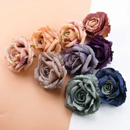 Fiori secchi 30/50 pz 9 CM Rose di seta Fiori artificiali Decorazioni natalizie per la casa Regali fai da te Parete di nozze Contenitore di caramelle