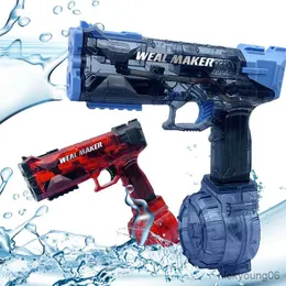 Plack Play Water Fun Pistolet elektryczny zabawki strzelanie do dzieci dzieci letnie gry na świeżym powietrzu dla dzieci prezent R230613