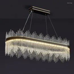 Подвесные лампы постмодернистская столовая блеск кристаллы светильники