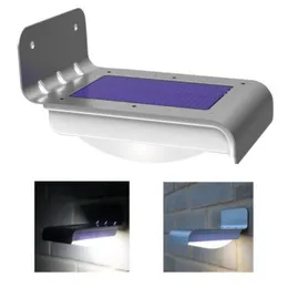 Populära 16 LED Solar Power Motion Sensor Garden Security Lamp utomhusvattentäta lampor 20st gratis frakt DHL WMGMQ