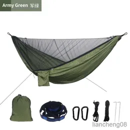 Hamaklar Net Hammock Basit Halat Hızlı açılış Can 300kg Açık Hava Seyahat Malzemeleri Şifreli Mosquito Anti Mesel R230613