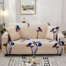 Крышки крышки стул Smiga Floral Print Sofa для дивана для гостиной Эластичная растяжка в секционном углу 1 2 3 4 Sheer 230613