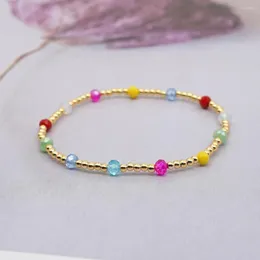 Strand Yastyt Colorful Crystal Beadsブレスレット女性のための自由ho式スタイル - 女性の腕章フェードレスビーズファッションジュエリー