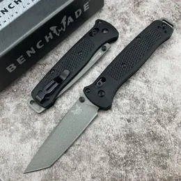 Benchmade 537GY Bailout AXIS Folding Knife 338quot CPM3V Gray Cerakote Plain Tanto Blade Black Grivory Handles4099452272F
