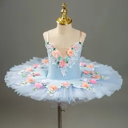 Dancewear Ballet Tutu Fairy Doll Professional Ballet Dress For Girls Blue Competition Performance Clothes Ballerina Balet Dress Girl 230612