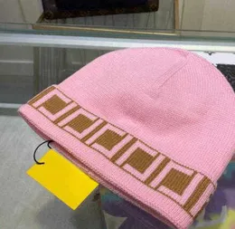 秋と冬の帽子の子供の新しいダブルFレターウール帽子メンズウォームニットハット汎用カールコールドハット