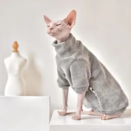 Giyim zarif sıcak sfinx kedi kazak moda kedi tüysüz kel kedi kıyafetleri kedi konforu için sfinx kedi kıyafetleri için kış elbisesi