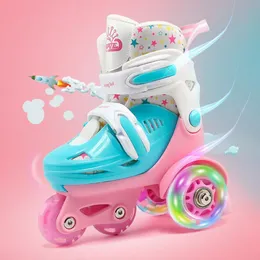 Inline-Rollschuhe, 2 Farben, verstellbare Rollschuhe, elastische PU-Inline-Rollschuhe, Kinder-Skates, Schuhe, Räder für Kinder, Jungen, Mädchen, 2–8 Jahre alt, 230612