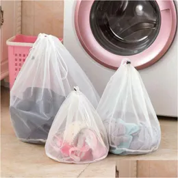 Çamaşır çantaları Naylon Yıkama Çantası Katlanabilir Taşınabilir Hine Profesyonel İç Çamaşır İniş Yıkama Poşeti Sepeti BH2111 Damla Teslimat Ev Bahçesi Dhtns