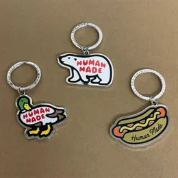 Human Made Keychain Bag Accessories Anime Car Kawaii Key Chain Holder Basketball Keyring Polar Bear Key Ring Couple Gift For Boyfr258g