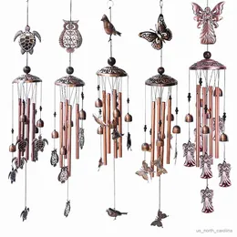 Garden Decorations Vintage Wind Chimes Bird Owl Wind Chimes Retro vindklockor med S-formad dercoration för inomhus Nordiska R230613 inomhus