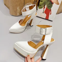 Liyke Black White Women Mary Janes Heels chunky heels platform platform platform مضخات صندل الأزياء