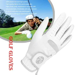 Fahrradhandschuhe 1 Stück Herren-Golfhandschuh für die linke Hand, rechte Micro-weiche Faser, atmungsaktiv, weiße Farbe 230612