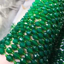 Luźne kamienie szlachetne zielony agat/ametyst/cytryn/rhodochroit/aventurine 8 mm diamentowy kwadratowy kształt biżuterii DIY