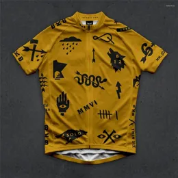 Racingjackor Twin Six 6 Men's Cycling Jerseys Kort ärmskjorta Summer MTB Bike Clothing Road Hetable Sportswear
