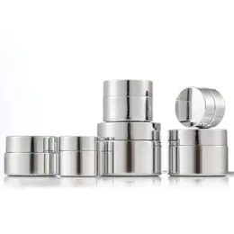 Silver Plated glass cosmetic jars Cream bottles 5g 10g 15g 20g 30g 50g lip balm cream containers Xgcdr