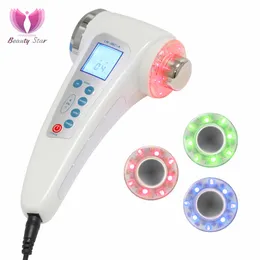 Dispositivos de cuidados faciais 7 LED Ultrasound Galvanic Massager P on Skin Rejuvenation Wrinkle Removal Ultrasonic Ion Pore Clean Beauty 230613