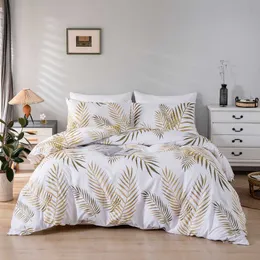 Sängkläder sätter 3st Bedding Set Single Double Däcke Cover Set i full storlek MIRCO Fiber Printed Quilt Cover Set och Falls Twin Queen King Z0612