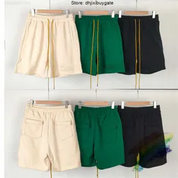 SS Rhude Drawstring Shorts Erkek Kadınlar Klasik Nakış Pantolonu Etiketler