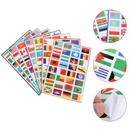 Kids Toy Stickers 7 Sheets of Flag World Map Football Theme Party Favors Sports Country Sticker 230613
