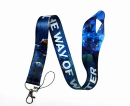 Designer KeyChain Avatar Way Of Water Lanyards KeyChain Clear Anime Printed Webbing Key Chain Mobiltelefon Nackband Keyring Tillbehör