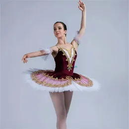 Dancewear Adult Women Romantic Professional Ballet Tutu Girls Platter Pancake Tutu Ballerina Party Dress Kids Performance Dance Costume 230612