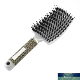 Topp Pro Hårbotten Massage Comb Hairbrush Bristlenylon Kvinnor Våt Curly Doltangle Hair Brush för salongfrisör Styling Tools