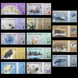 Dekorativa objekt Figurer Arctic Commemorative Banknote Komplett uppsättning av 14 olika valörer 1 2 3 5 6 8 9 10 15 25 50 100 250 500 Dollar Collection 230613