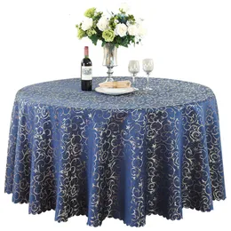 Table Cloth Polyester Jacquard Round Tablecloth Wedding Cover Damask Pattern Decoration el Restaurant Party Banquet 230613