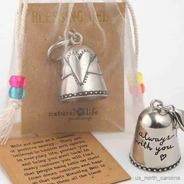 Garden Decorations Blessing Bell Friends Are Angels Ornament Angels By Your Side Tiny Silver Bell for Friend or Loved Hanging Decorations R230613