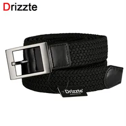 Drizzte Plus Size 110-180cm 190cm 63'' 67'' 71'' Long Black Braid Elastic Stretch Belt Mens Metal Bu226Q