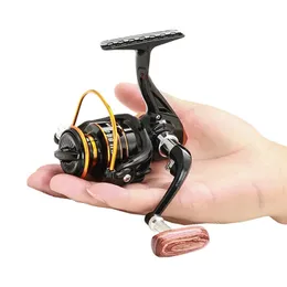 Baitcasting-Rollen Mini Spinning Angelrolle Metallspule 5 kg Max Drag Power Eisköder Salzwasser Süßwasser Kleines Rad 230613