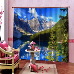 Curtain Beautiful 3D Curtains Nature Scenery For Bedroom Living Room Kitchen Window Drapes