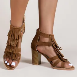 أحذية صندل للنساء 2023 Fashion Zip Women's Summer Party Round Toe Toe Shoe Female Sandal Zapatos Mujer