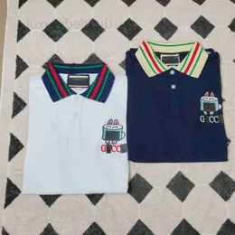 Men's Polos designer New Cute Cartoon Embroidery Pure Cotton Couple Short Sleeve POLO Shirt OS M5N9