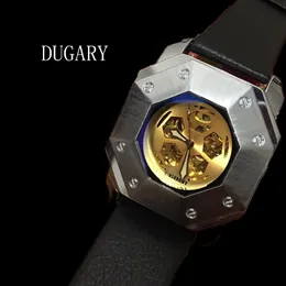 Outros relógios DUGARY relógio mecânico automático oco design de futebol à prova d'água para homens moda relógio de pulso luminoso relógio masculino 230612
