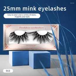 رموش رموش كاذبة 1 زوج الساحر Mink Hair 5d مصنوع يدويًا رموش العين السميكة 25 ملمًا طبيعية قابلة لإعادة الاستخدام.