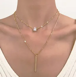 Pendant Necklaces Fashion Long Double Layer Necklace Tassel Clavicle Chain For Female Girls Ladies Ins Style Mtidesign Drop Delivery Otyqr