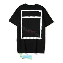 OFFes 23ss Sommer Herren T-Shirt Hochwertige Designer Casual Großzügige und modische Kurzarm Europa Amerika Männer Frauen Rundhals T-Shirts Weiß US Größe S-XXL